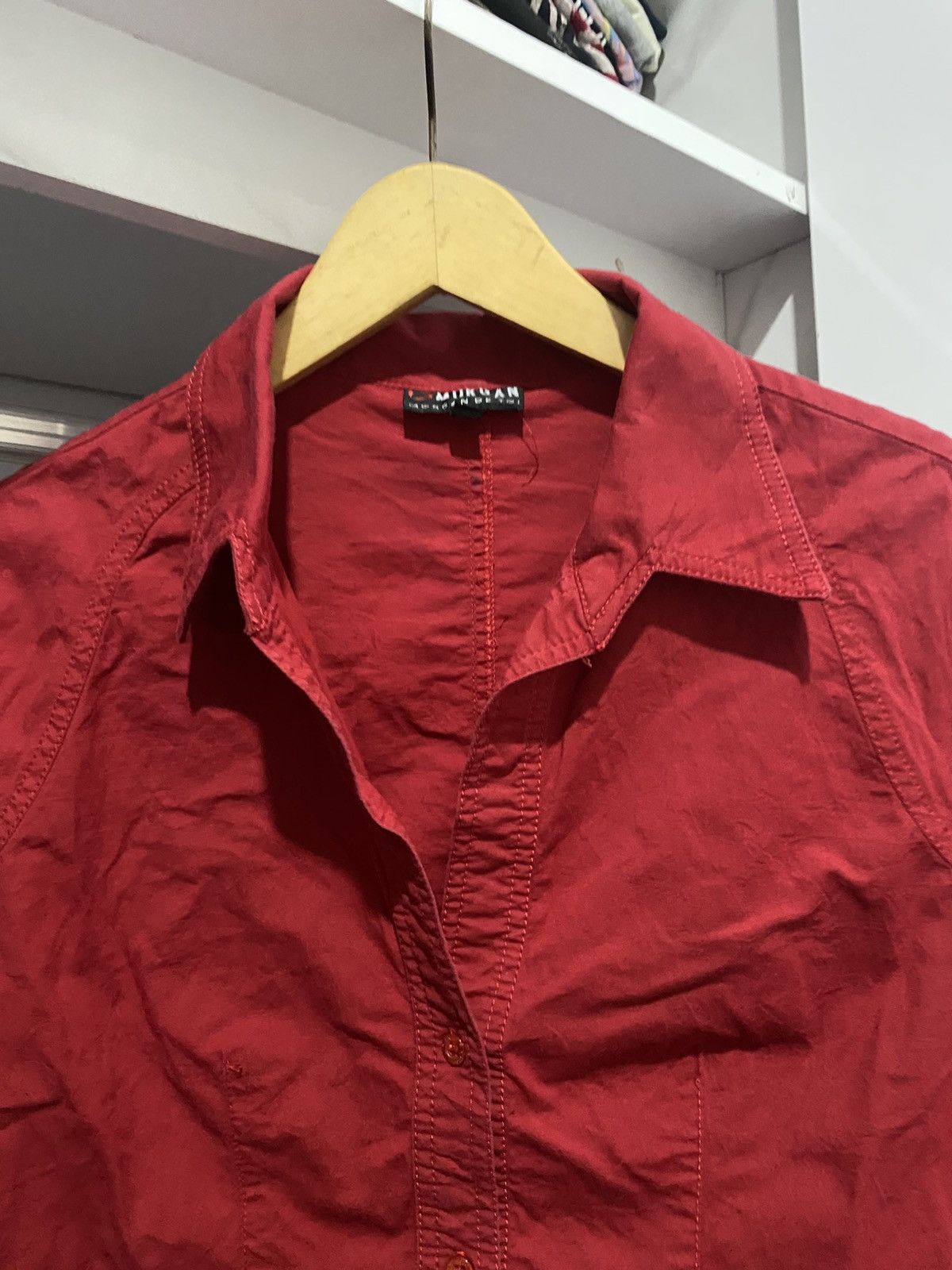 Issey Miyake × Japanese Brand × Morgan De Toi Morgan De Toi Japanese Button Shirt Size US M / EU 48-50 / 2 - 2 Thumbnail