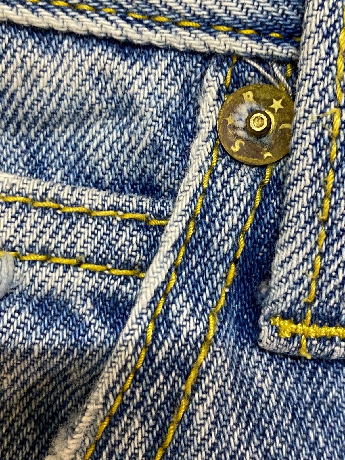 Japanese Brand Vintage Custom Rodeo Crowns Ripped Half Jean Half Pants Size US 30 / EU 46 - 12 Thumbnail