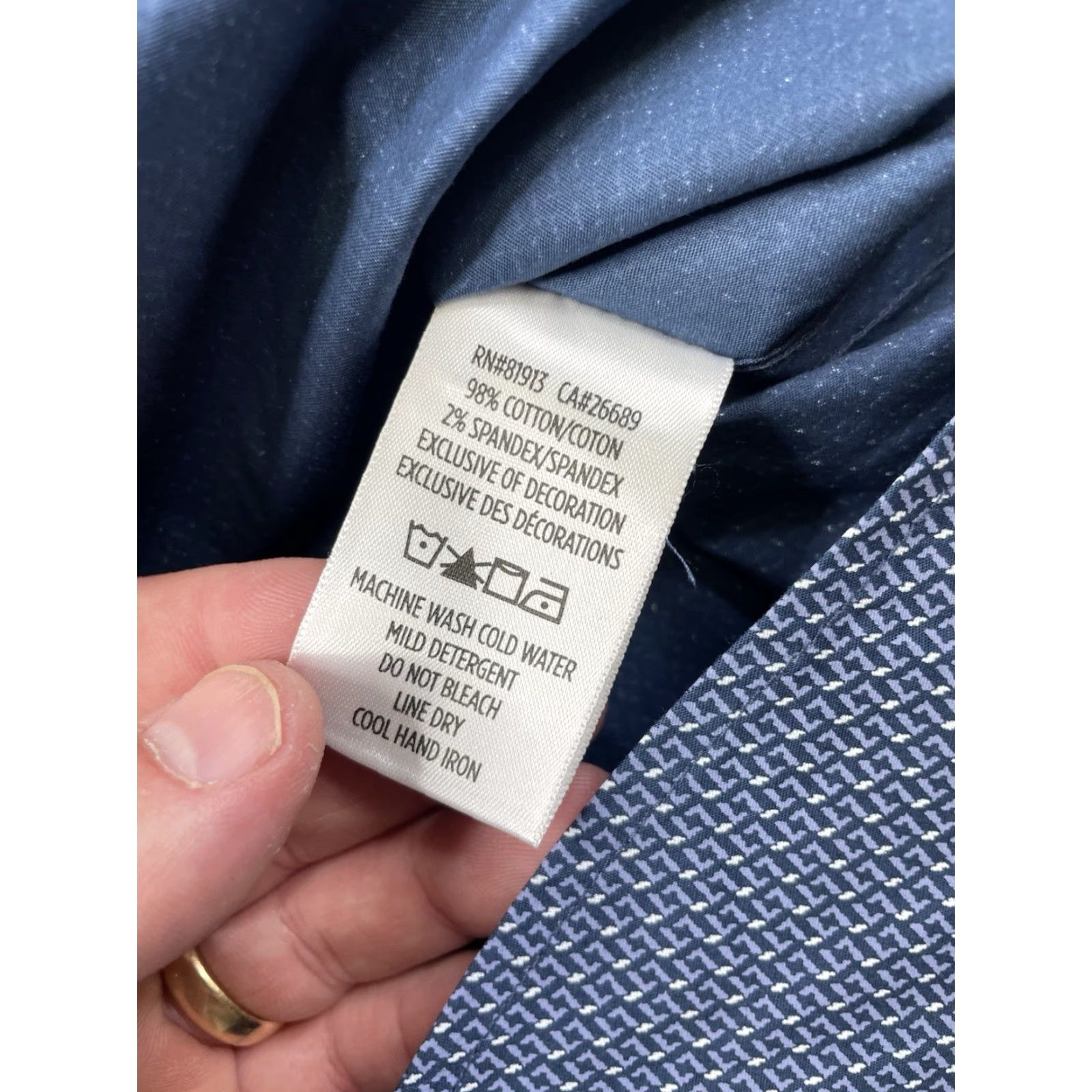 Robert Graham Robert Graham Shirt Men L Blue Classic Fit Button-Up Collared Long Sleeve All Over Print Stretch Embroidered Logo Size US L / EU 52-54 / 3 - 5 Thumbnail