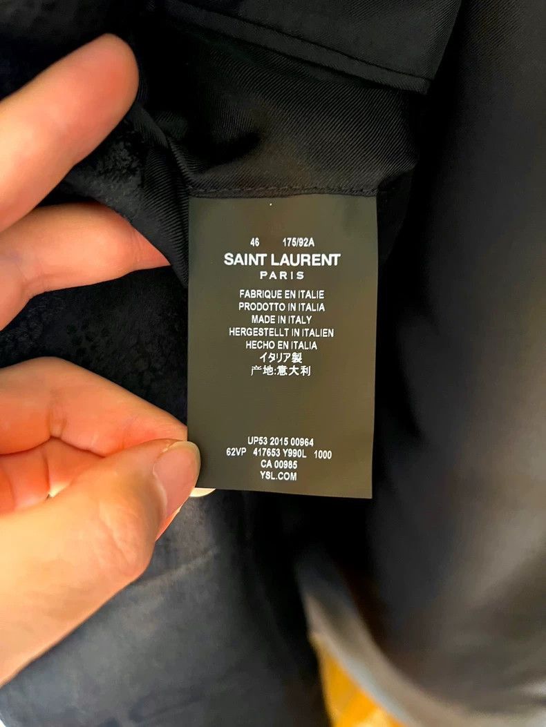 Saint Laurent Paris Saint Laurent Paris Gun collar silk jacket-2506 Size US S / EU 44-46 / 1 - 6 Thumbnail