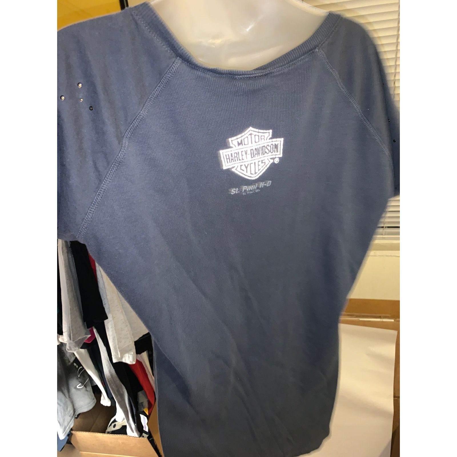 Harley Davidson Harley Davidson Rhinestone Logo T Shirt Womens XS USA Gray Size XXL / US 16-18 / IT 52-54 - 3 Thumbnail