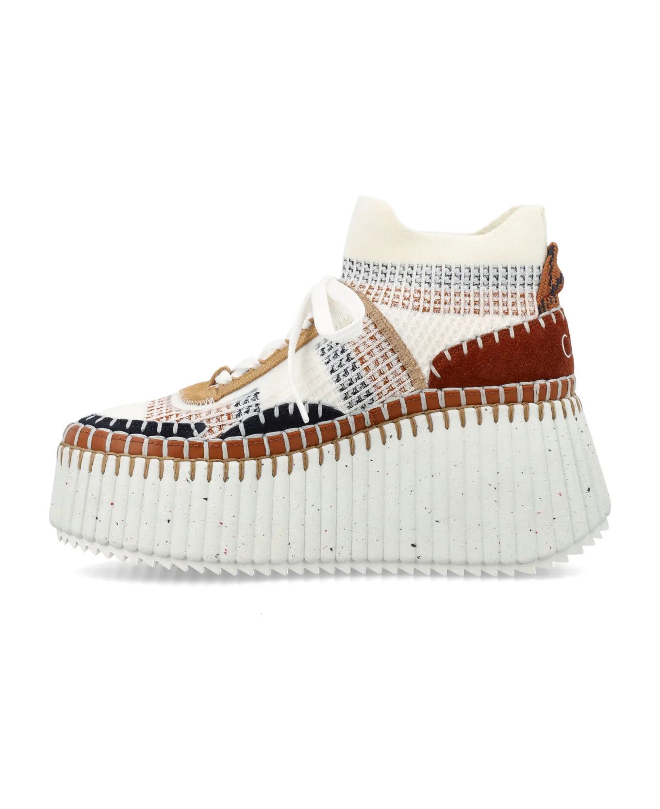 Chloe o1loc1c10226 Nama Wedge Low-Top Sneakers in Red Sand Size US 10 / IT 40 - 3 Thumbnail