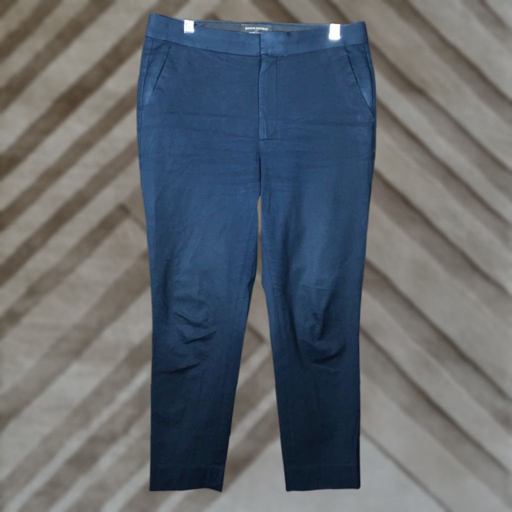 Banana Republic VINTAGE Banana Republic Womens Pants Navy Blue Petite High Rise Slim Ankle Stretch 8P Size 30" / US 8 / IT 44 - 1 Thumbnail