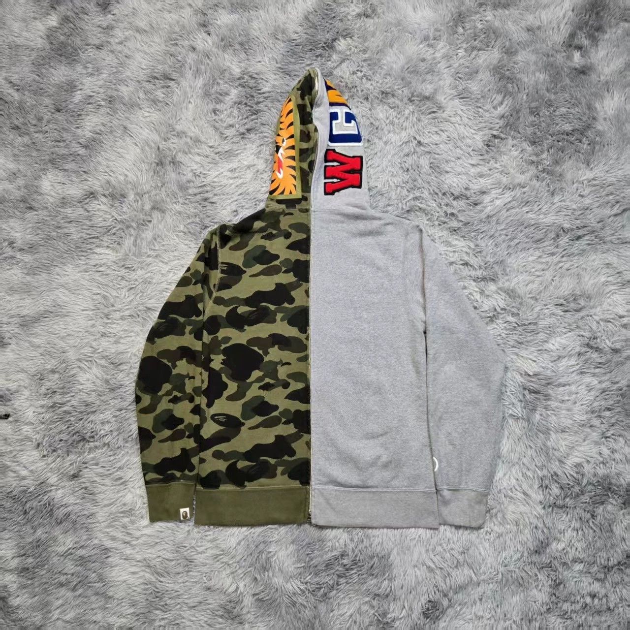 Bape bape gray green camo shark zip hoodie Size US L / EU 52-54 / 3 - 2 Thumbnail