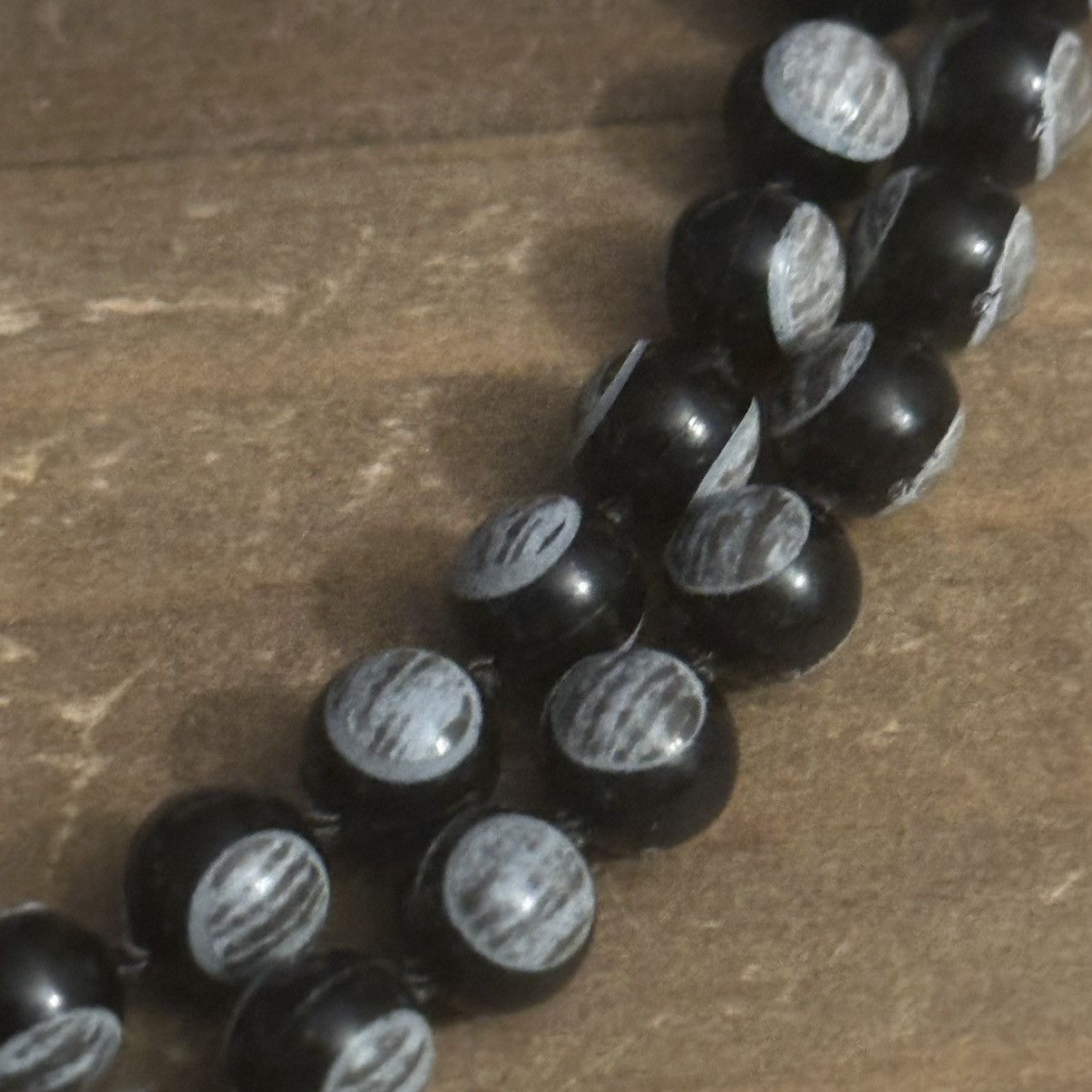 Vintage Vintage black and gray bead necklace Size ONE SIZE - 3 Thumbnail