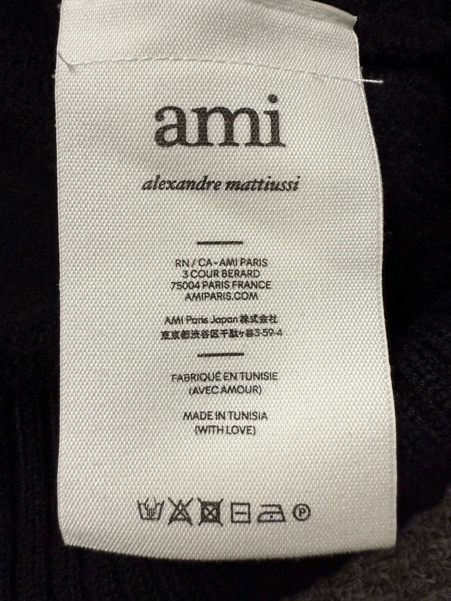 Other Ami Paris Black Wool Knit Heart Logo V-Neck Cardigan Sweater Size L / US 10 / IT 46 - 5 Thumbnail