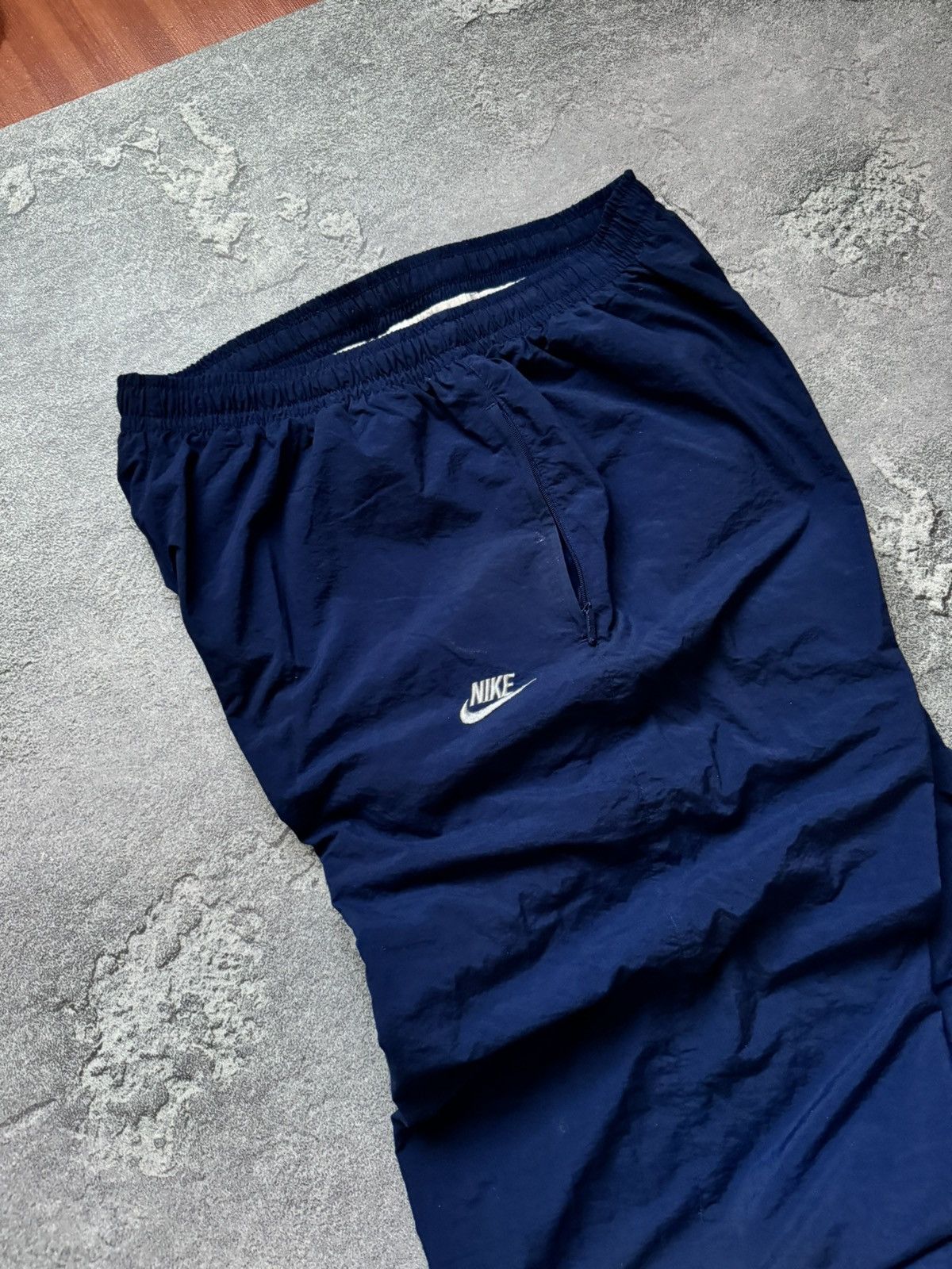 Nike × Vintage Nike XL swoosh nylon jogger sweat track pant trouser baggy Size US 39 - 16 Thumbnail