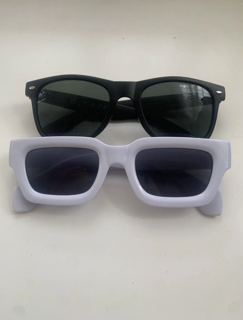 The Unbranded Brand White luxury looking sunglasses with black modern sunglasses Size 28 - 1 Thumbnail