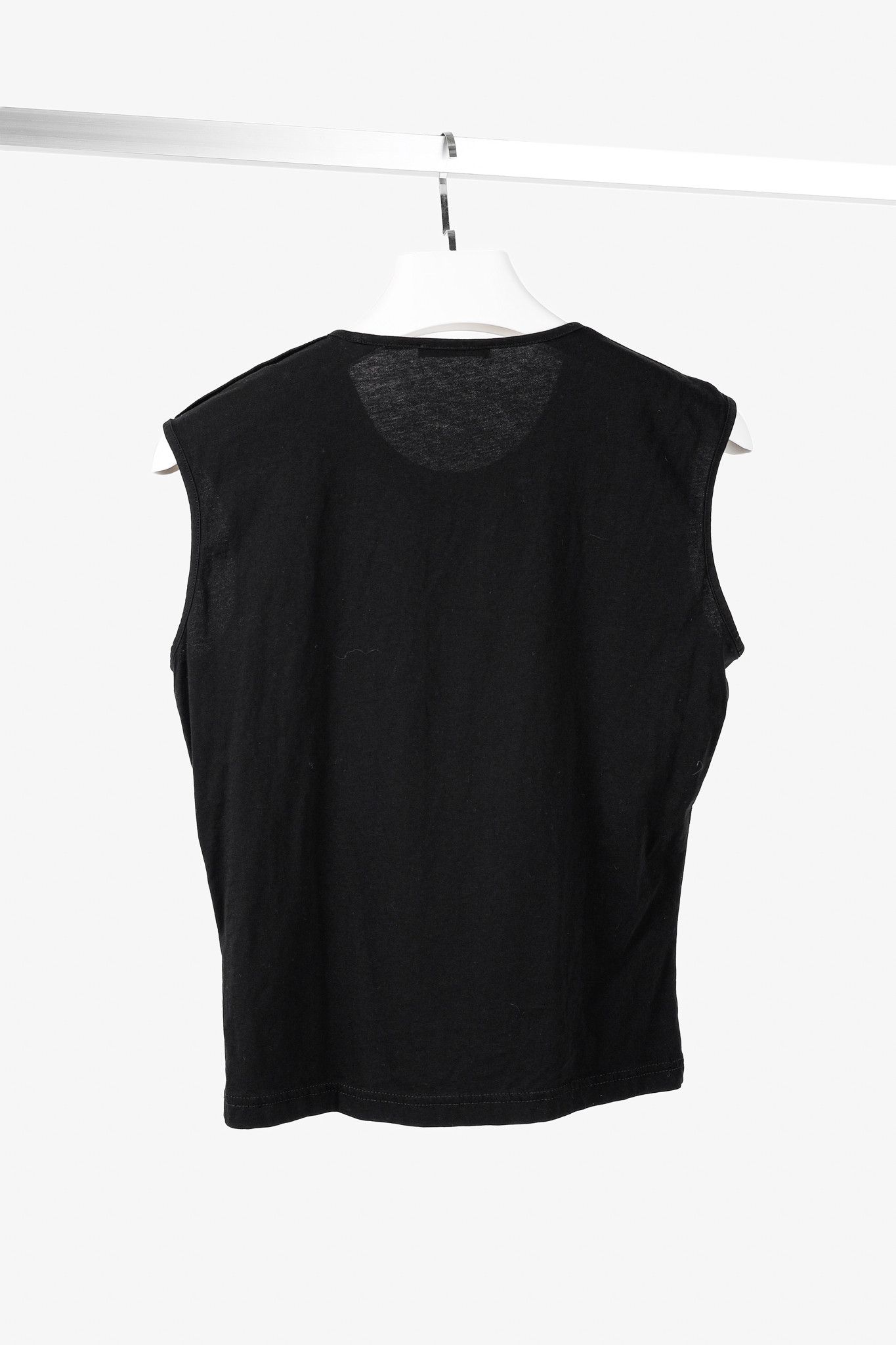 Balmain Balmain Black Cotton Logo-Print 3-Button Tank Size M / US 6-8 / IT 42-44 - 2 Thumbnail