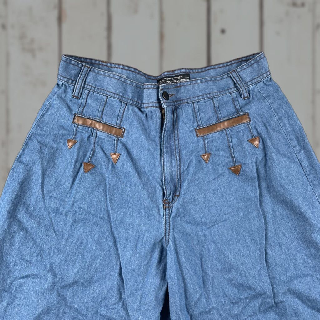 Denime VINTAGE J. Peterman Capri Pants Women’s 4 Denim Blue EUC Regular Wide-Leg Spring 90s Garden Mens Girls Size 27" / US 4 / IT 40 - 1 Thumbnail
