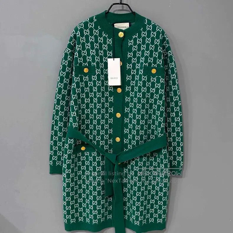 Gucci Gucci Full-print old-fashioned tweed coat Size S / US 4 / IT 40 - 1 Thumbnail