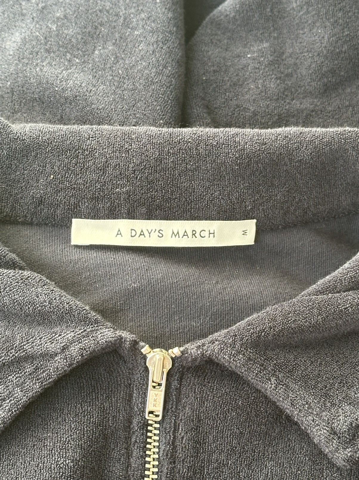A Day's March Navy Blue Terry Quarter Zip Polo Size US M / EU 48-50 / 2 - 3 Thumbnail