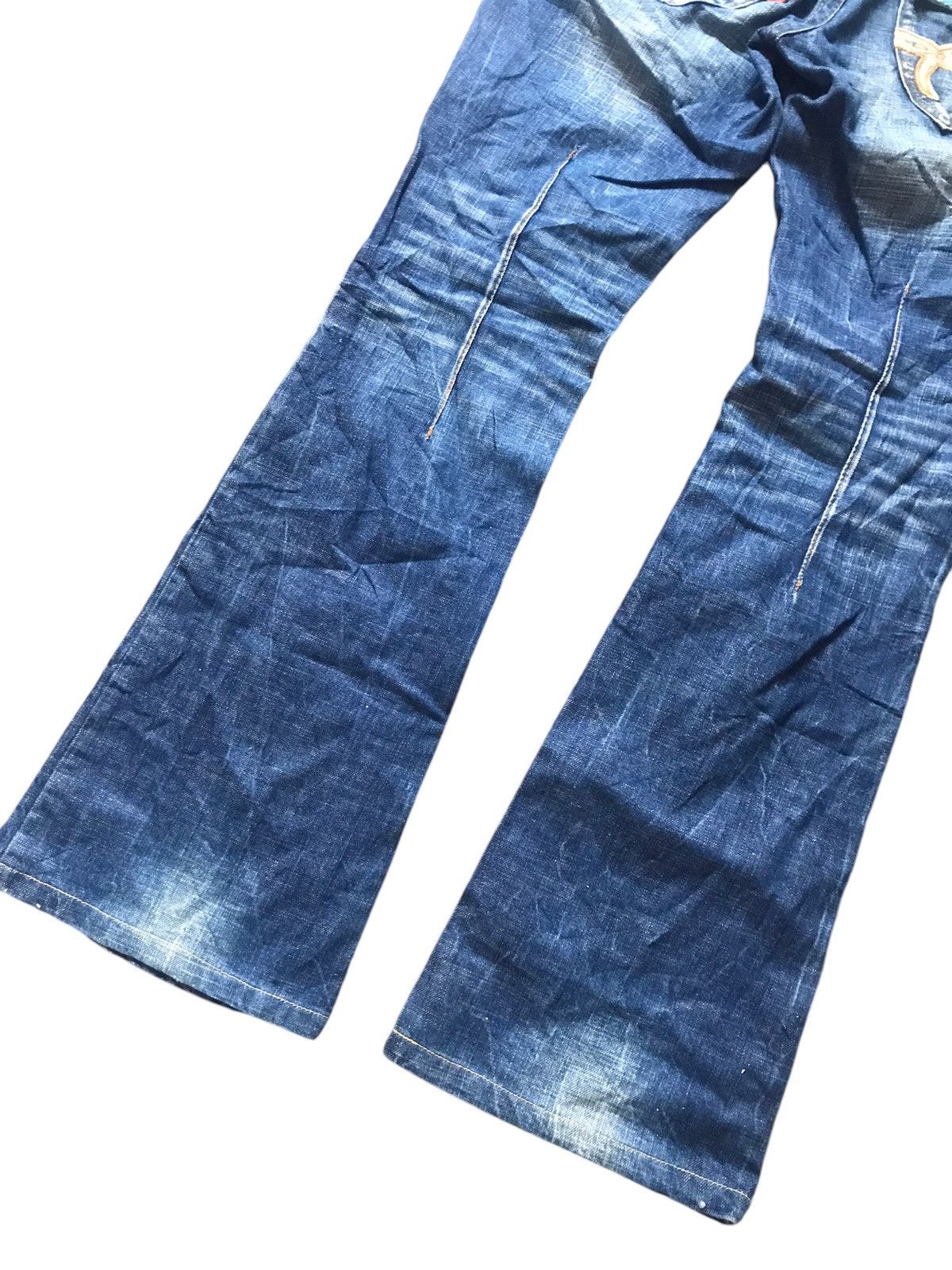 Beauty Beast Red Pepper Japan Co - Mud Washed Emblished Flare Jeans Size US 29 - 7 Thumbnail