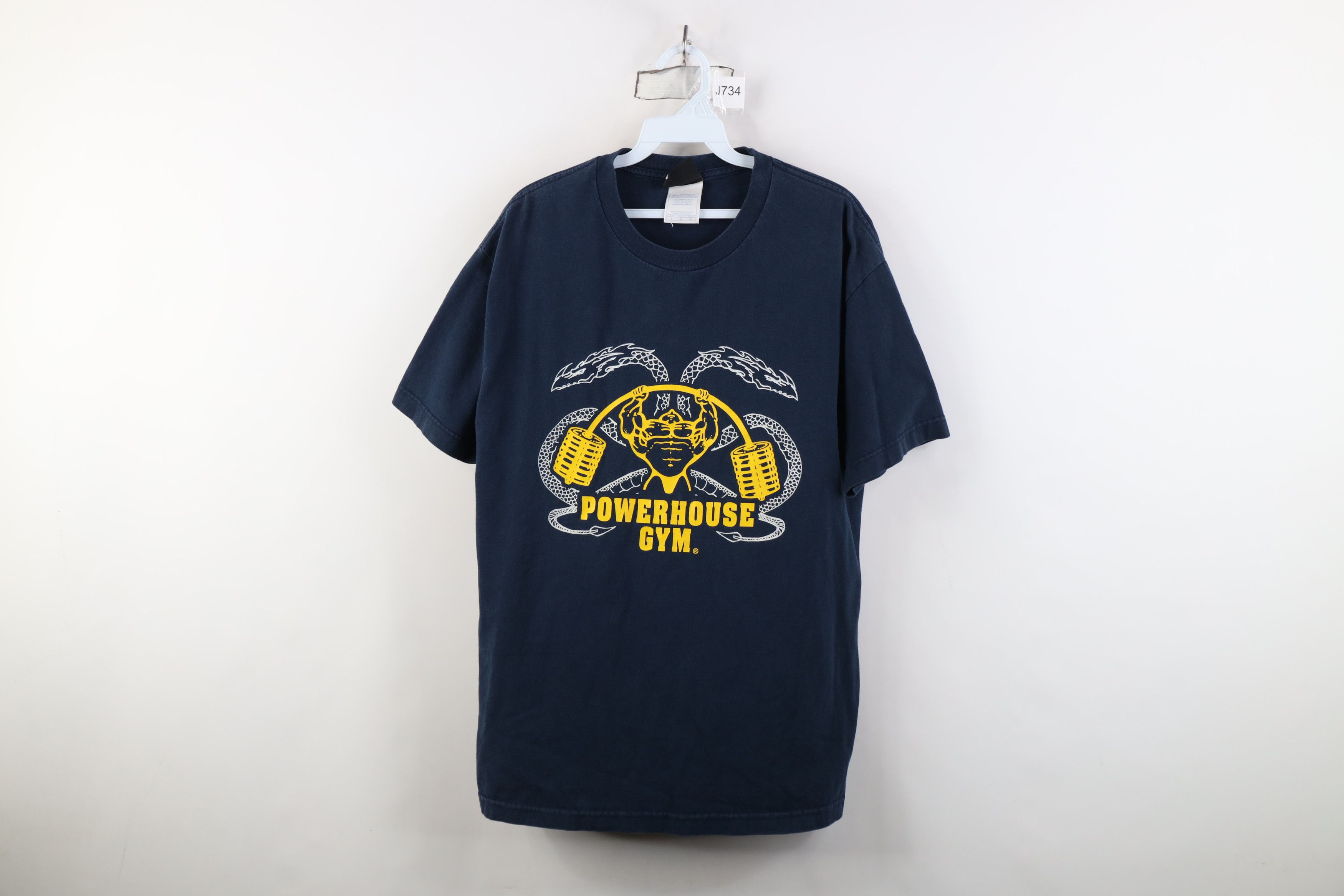 Vintage Vintage 90s Y2K Powerhouse Gym Spell Out Dragon Gym T-Shirt Size US L / EU 52-54 / 3 - 1 Thumbnail