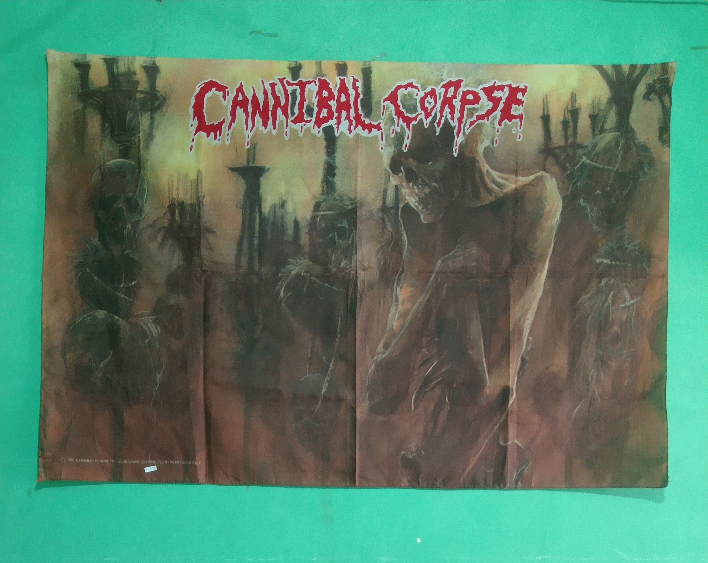 Vintage Vintage '93 CANNIBAL CORPSE poster flag Size ONE SIZE - 1 Thumbnail