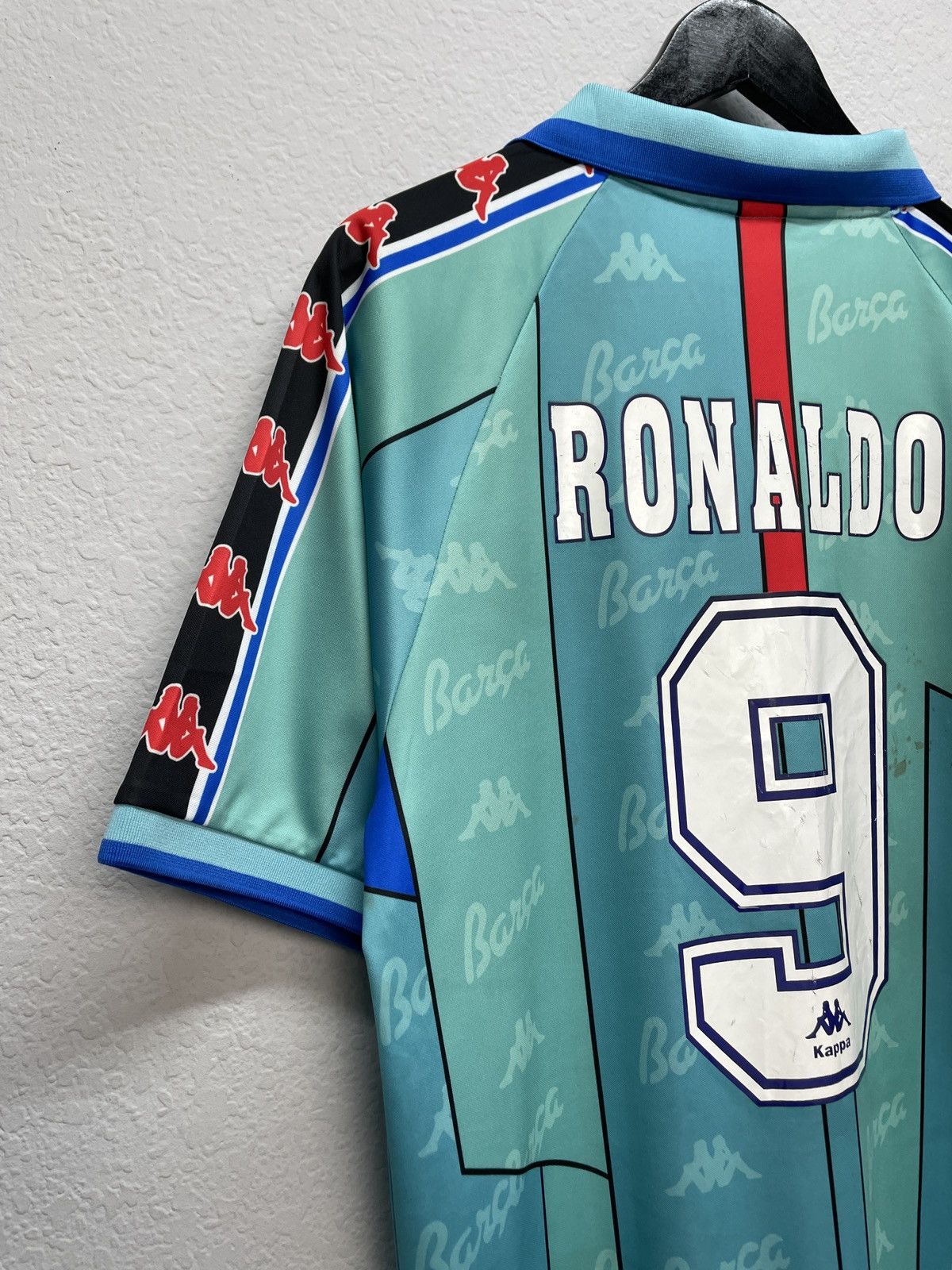 Kappa FC Barcelona Tee Football Soccer Jersey Ronaldo #9