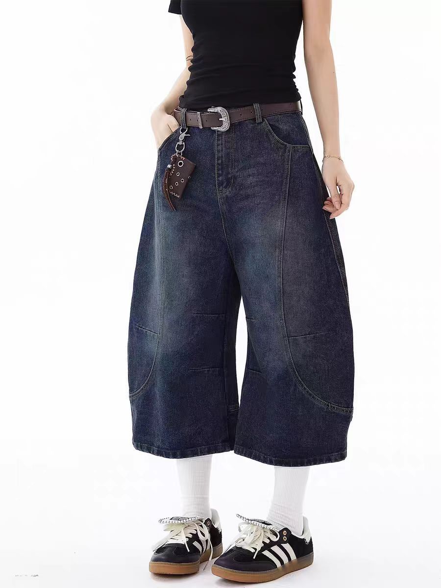 Jean Blue loose-fitting shorts Size US 34 / EU 50 - 4 Thumbnail