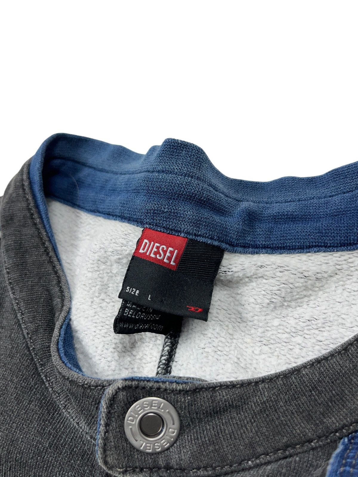 Diesel Vintage y2k Diesel Distressed Style Full Zip Sweatshirt Size US L / EU 52-54 / 3 - 7 Thumbnail