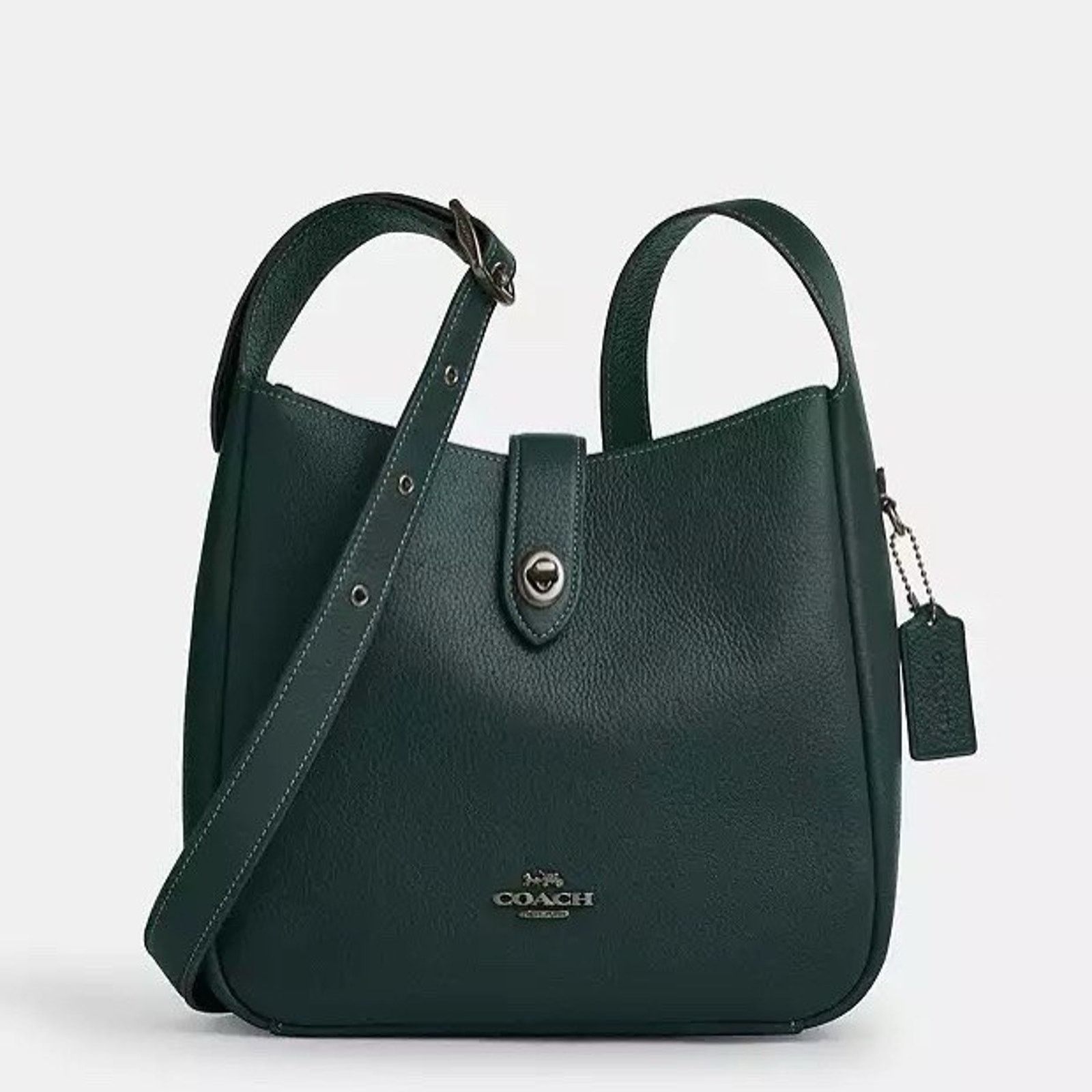 Coach NWT Coach Hadley Convertible Bag Leather CW002 Dark Teal Size ONE SIZE - 6 Thumbnail