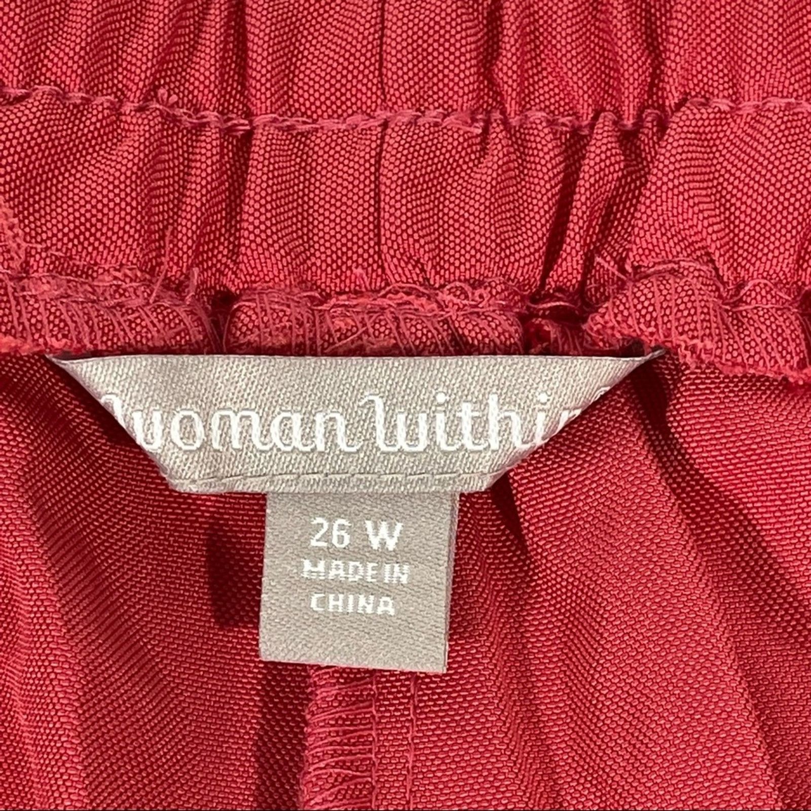 Other WOMAN WITHIN Pink Pull-On Pants Size 26W New In Packaging Size 31" - 2 Thumbnail