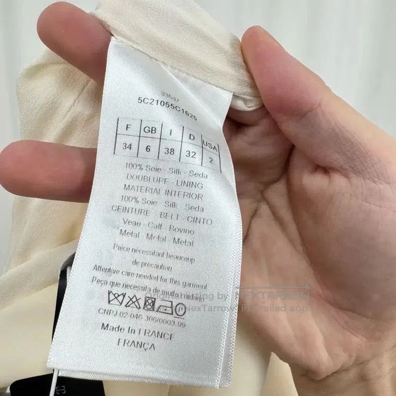Dior Dior Pleated Dress in Summer Ivory Silk . Size XS / US 0-2 / IT 36-38 - 8 Thumbnail