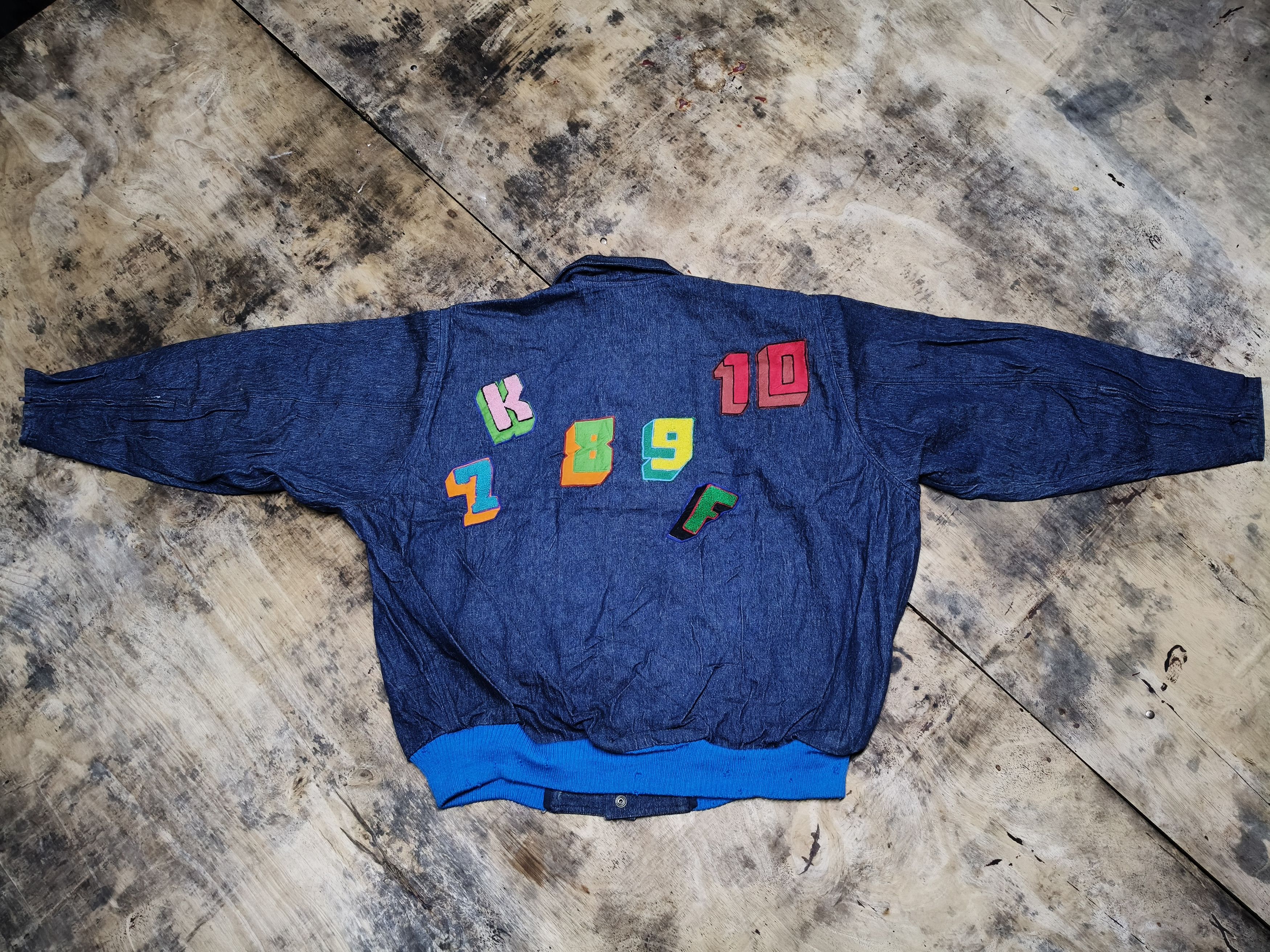 Japanese Brand K-Factory Denim Jacket Number Style Size US L / EU 52-54 / 3 - 4 Thumbnail