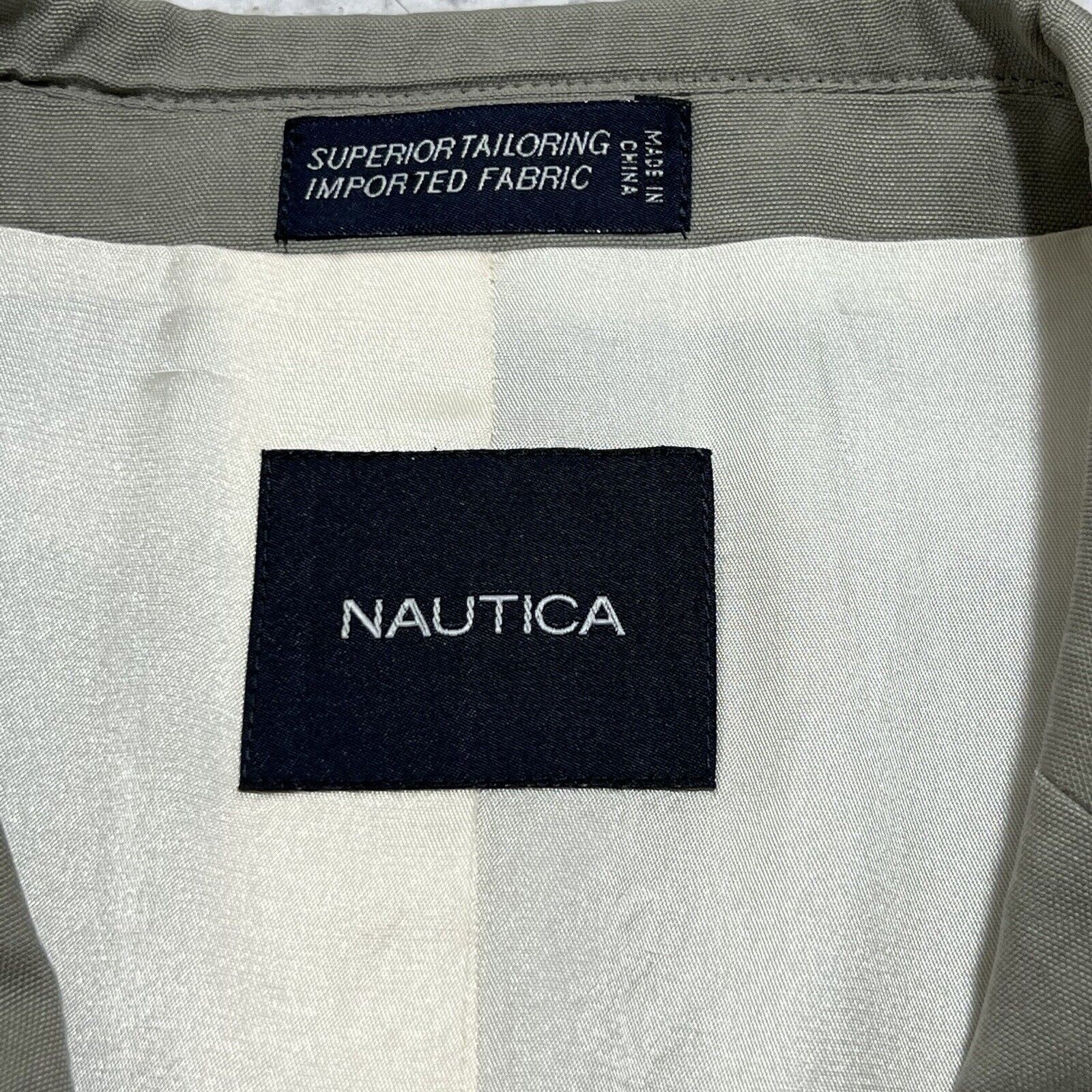 Nautica Nautica Silk Sage Green/Gray Suit Jacket Sport Coat 42R Size 42R - 7 Thumbnail