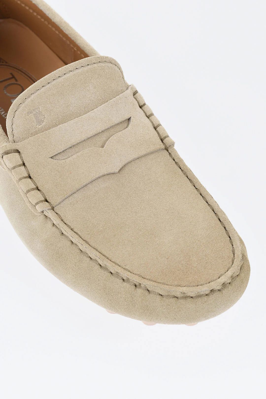Tod's og1mm0426 Suede Penny Loafers in Beige Size US 6 / IT 36 - 4 Thumbnail