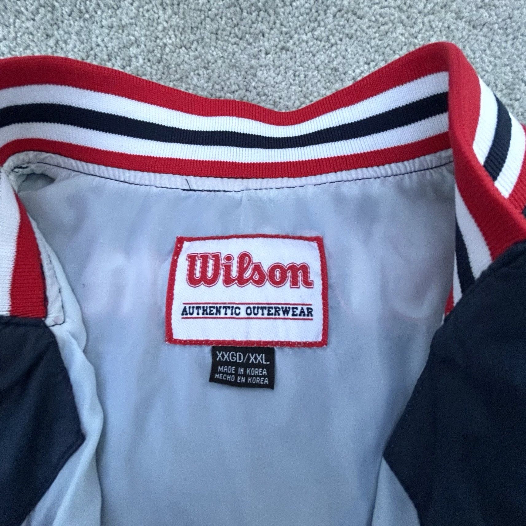 Wilson VINTAGE Wilson Jacket Adult 2XL Windbreaker Zip Nylon Blue Sports 90s Pockets Embroidered Logo Size US XXL / EU 58 / 5 - 6 Thumbnail