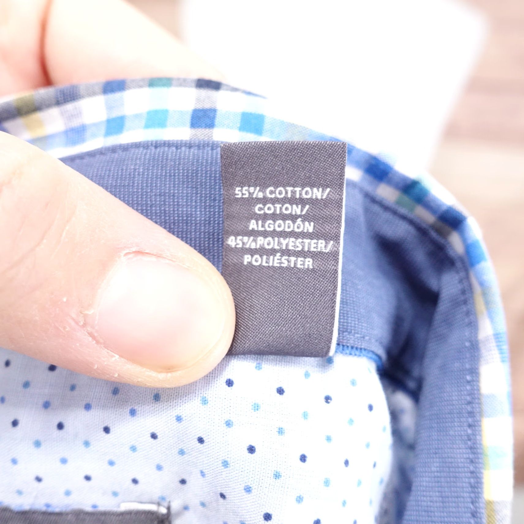 Van Heusen VAN HEUSEN Slim Fit Gingham Check Button-Up Shirt M Multicolor Regular Long Sleeve Mens Size US M / EU 48-50 / 2 - 7 Thumbnail