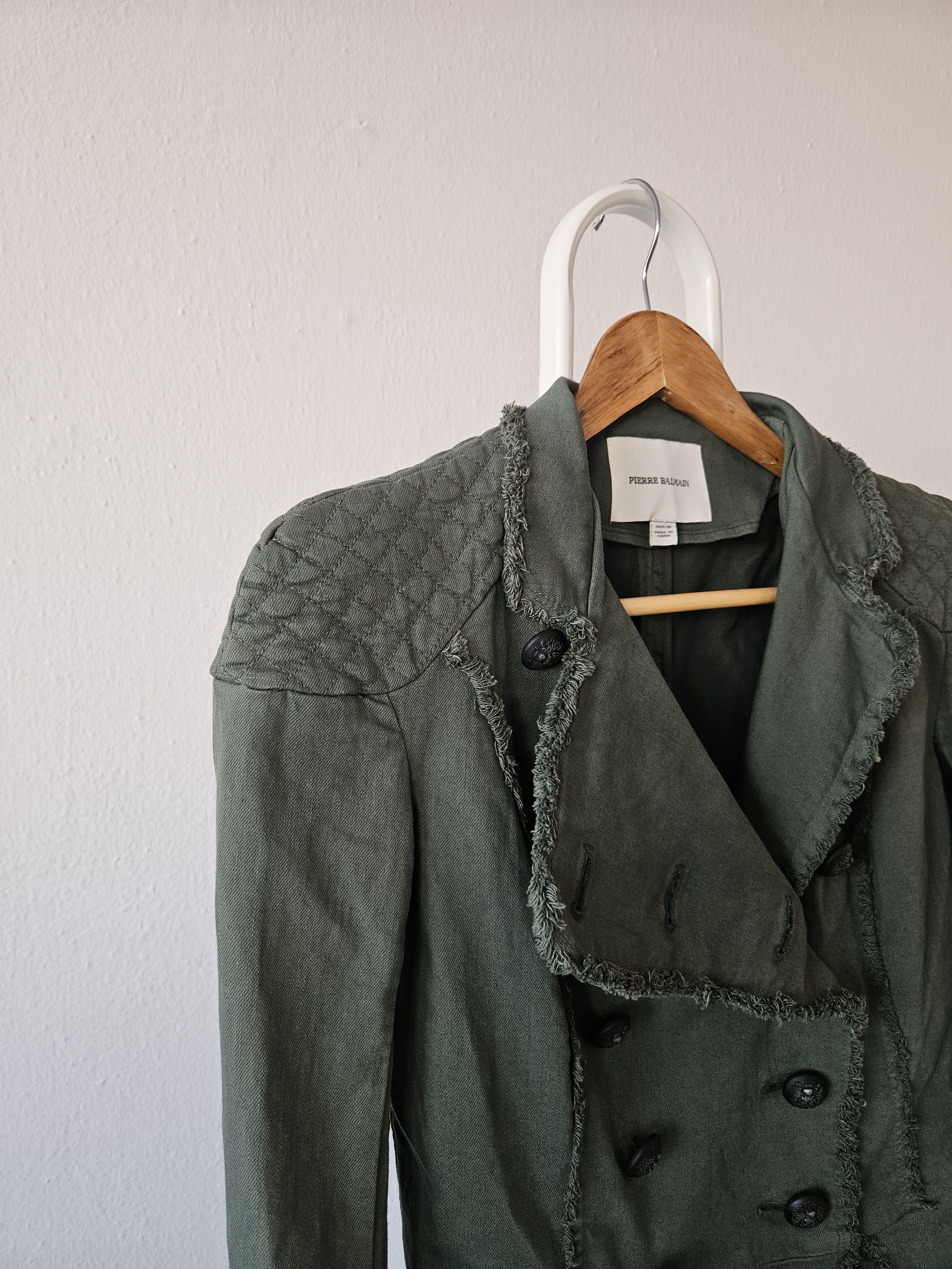 Pierre Balmain Pierre Balmain raw edge double breasted napoleon coat Size XS / US 0-2 / IT 36-38 - 4 Thumbnail