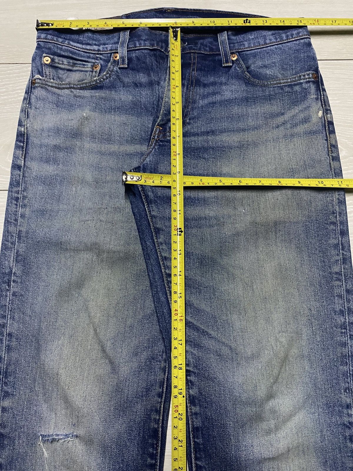 Levi's Vintage Levis 511 Big E Blue Wash Slim Fit Jeans Size US 30 / EU 46 - 12 Thumbnail