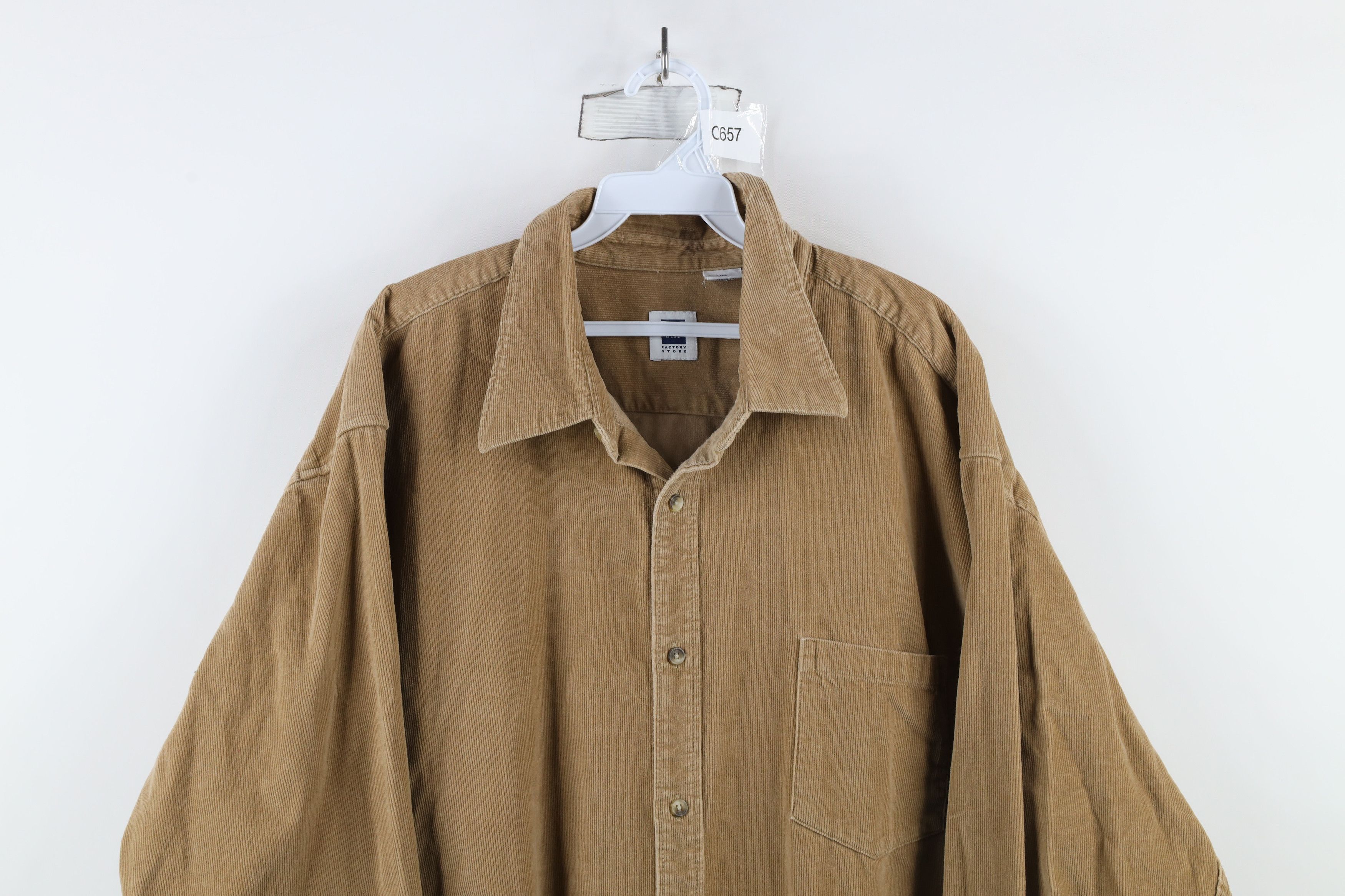 Gap × Vintage Vintage 90s Y2K Gap Heavyweight Collared Button Shirt Size US XXL / EU 58 / 5 - 2 Thumbnail