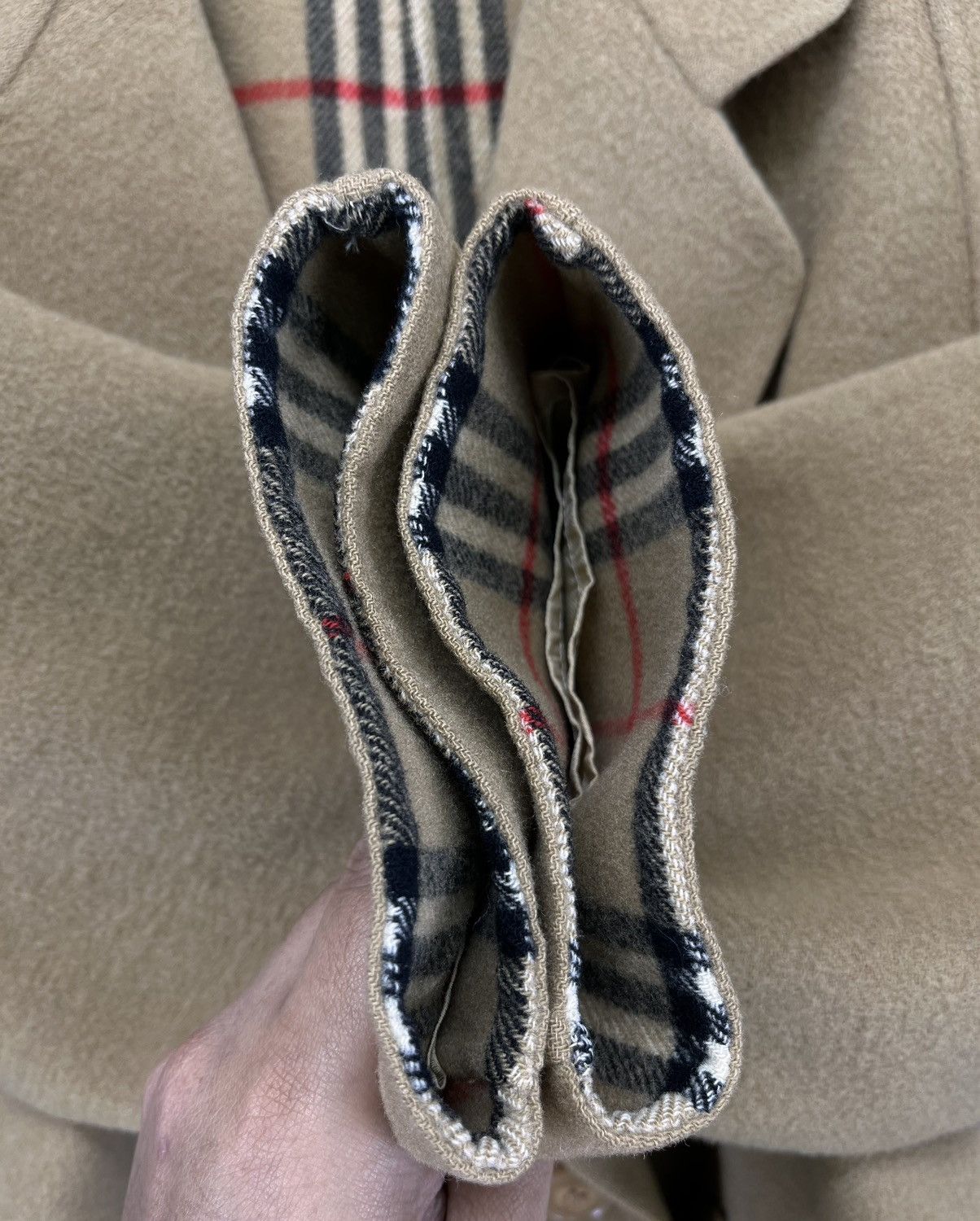 Burberry × Vintage Vintage 90s Burberry Double Breasted Wool Jacket Size L / US 10 / IT 46 - 13 Thumbnail