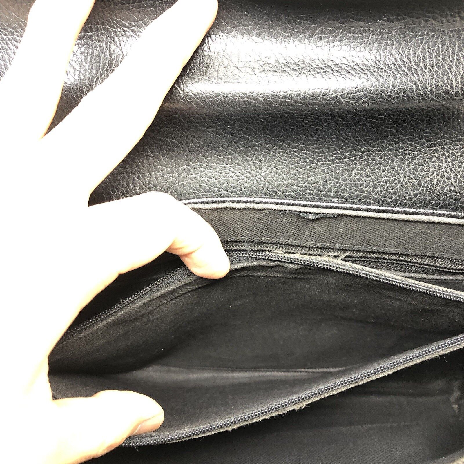Other Vtg Carryland USA Leather Purse Black Brown Shoulder Bag Size ONE SIZE - 11 Thumbnail