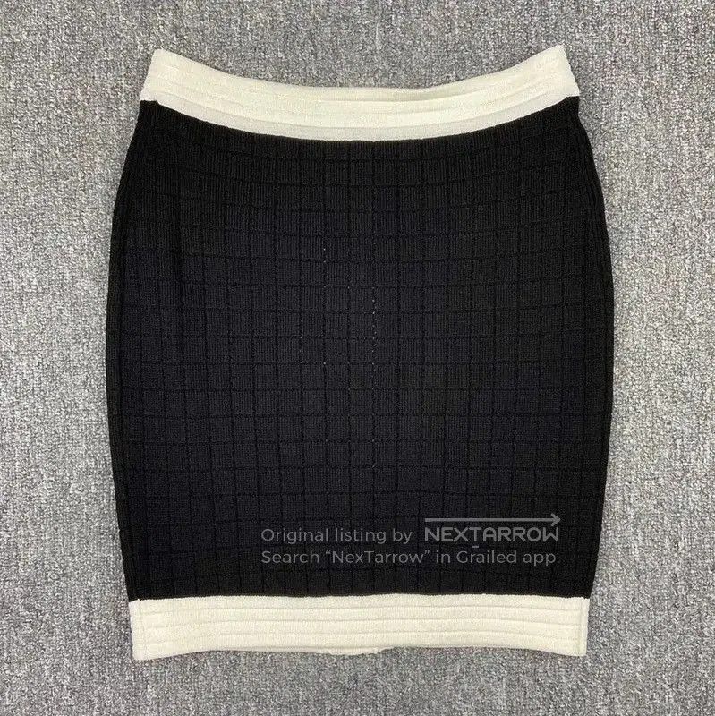 Balmain Balmain Black Knit Bodycon Skirt . Size 35" - 3 Thumbnail
