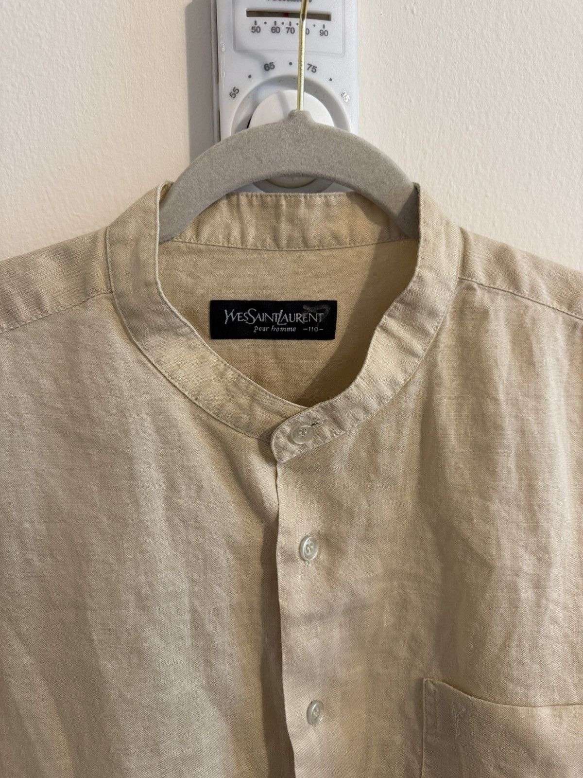 Yves Saint Laurent Yves Saint Laurent Linen Shirt Size US L / EU 52-54 / 3 - 3 Thumbnail