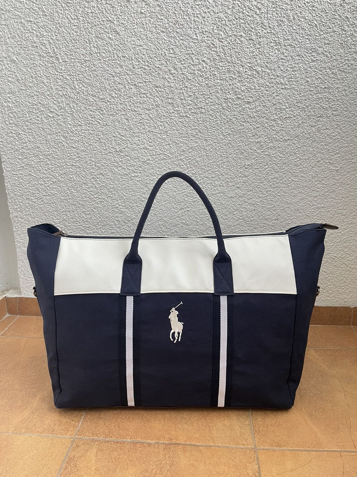 Polo Ralph Laurent Vintage Tote Bag Beach Bag Oldmoney in White, Men's