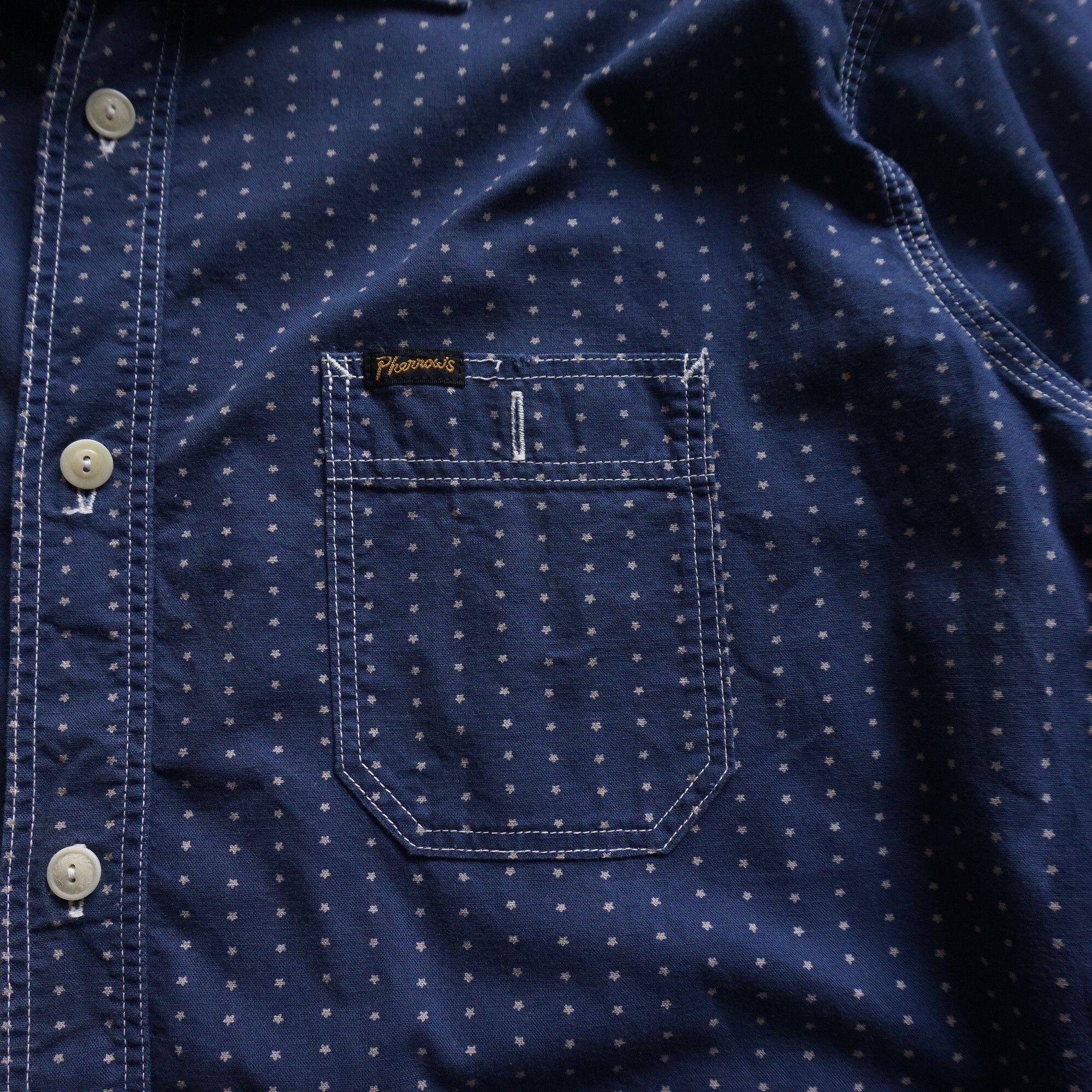 Japanese Brand × Pherrow's Pherrow indigo star work shirt Size US XL / EU 56 / 4 - 3 Thumbnail