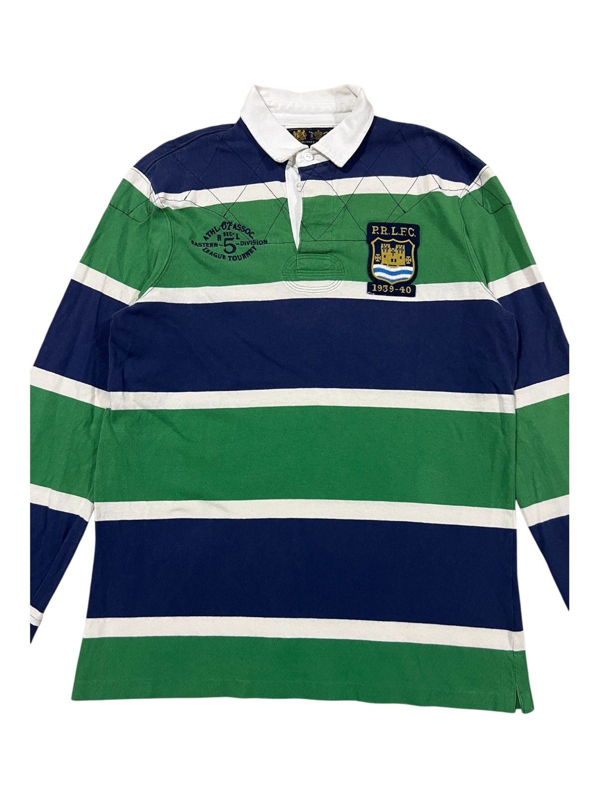 Polo Ralph Lauren Y2K Polo Ralph Lauren PRL FC Classic Fit Striped Rugby Shirt Size US M / EU 48-50 / 2 - 3 Thumbnail