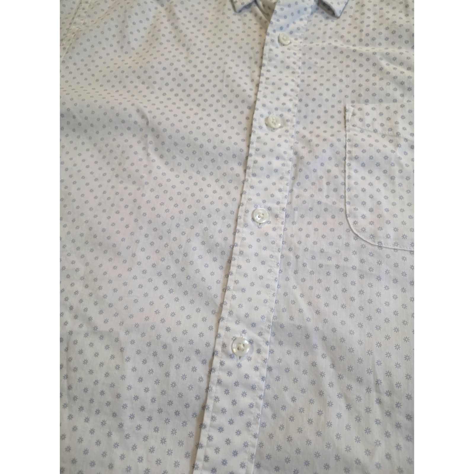 Faherty Faherty Movement Shirt White Geometric Button Down Stretch Supima Men's M Size US M / EU 48-50 / 2 - 5 Thumbnail