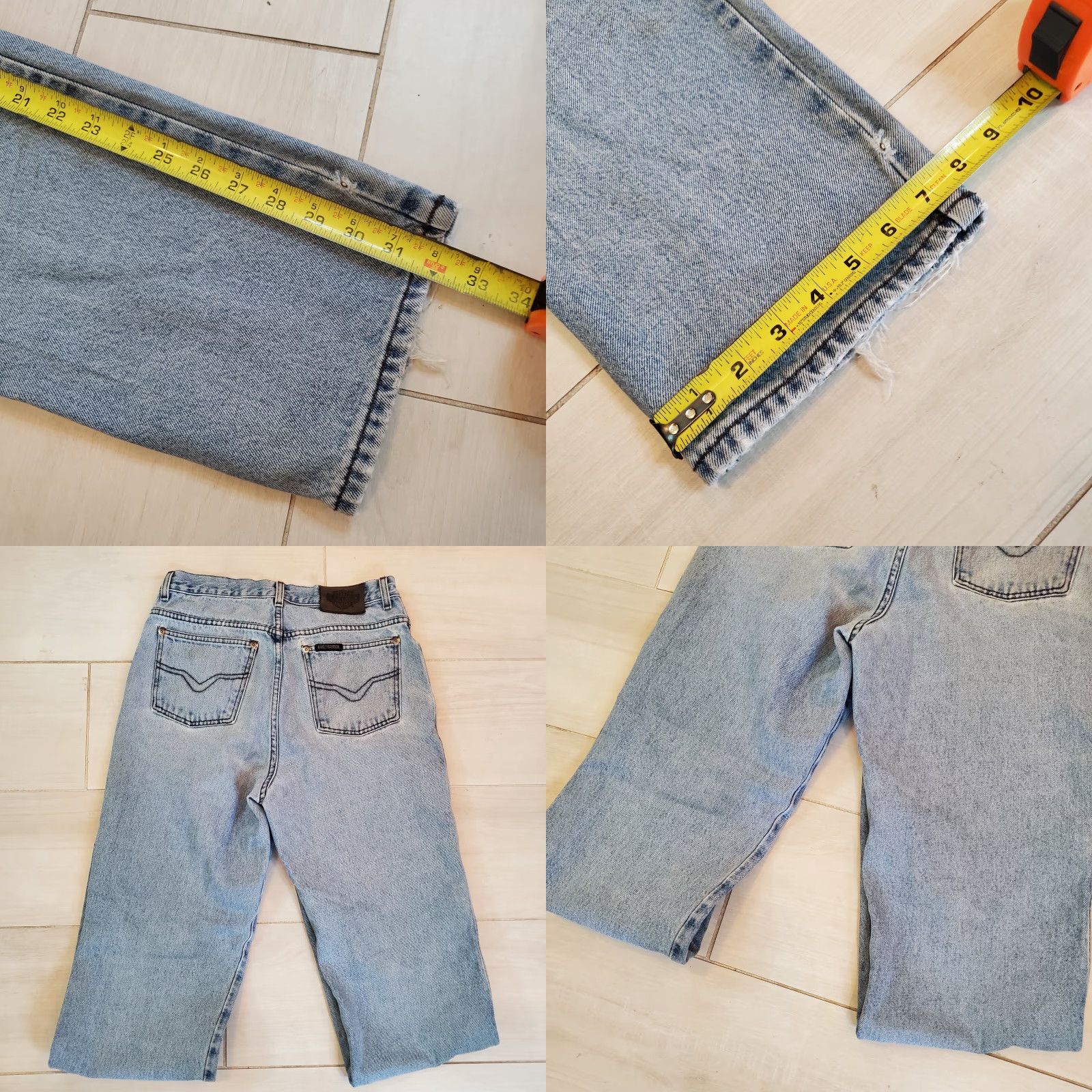 Harley Davidson VINTAGE Harley Davidson Jeans Straight 32x32 90s Denim Blue Mens Regular 5-Pocket USA Made Size US 32 / EU 48 - 8 Thumbnail
