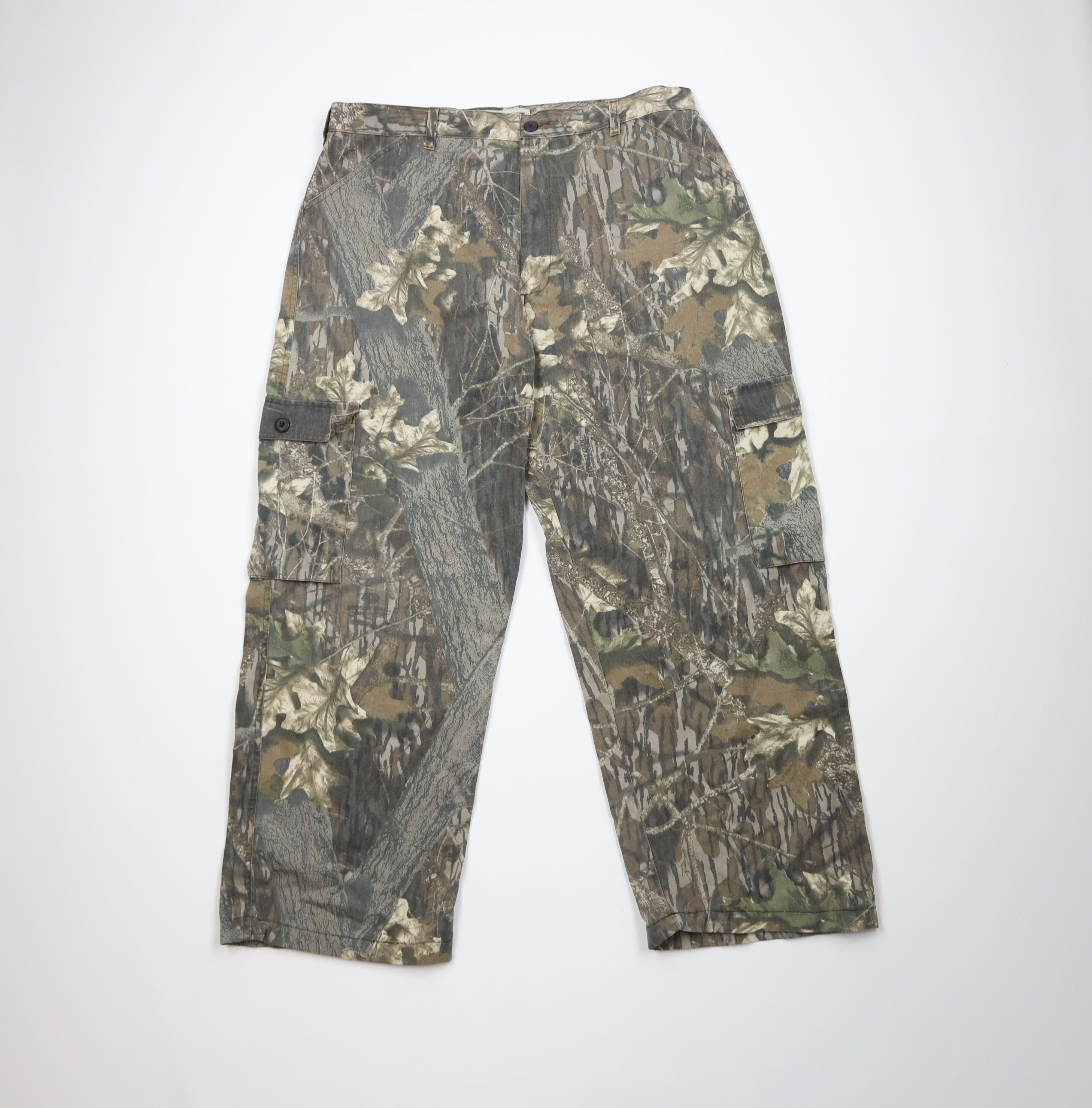 Vintage 90s Streetwear Mossy Oak Camouflage Wide Leg Pants