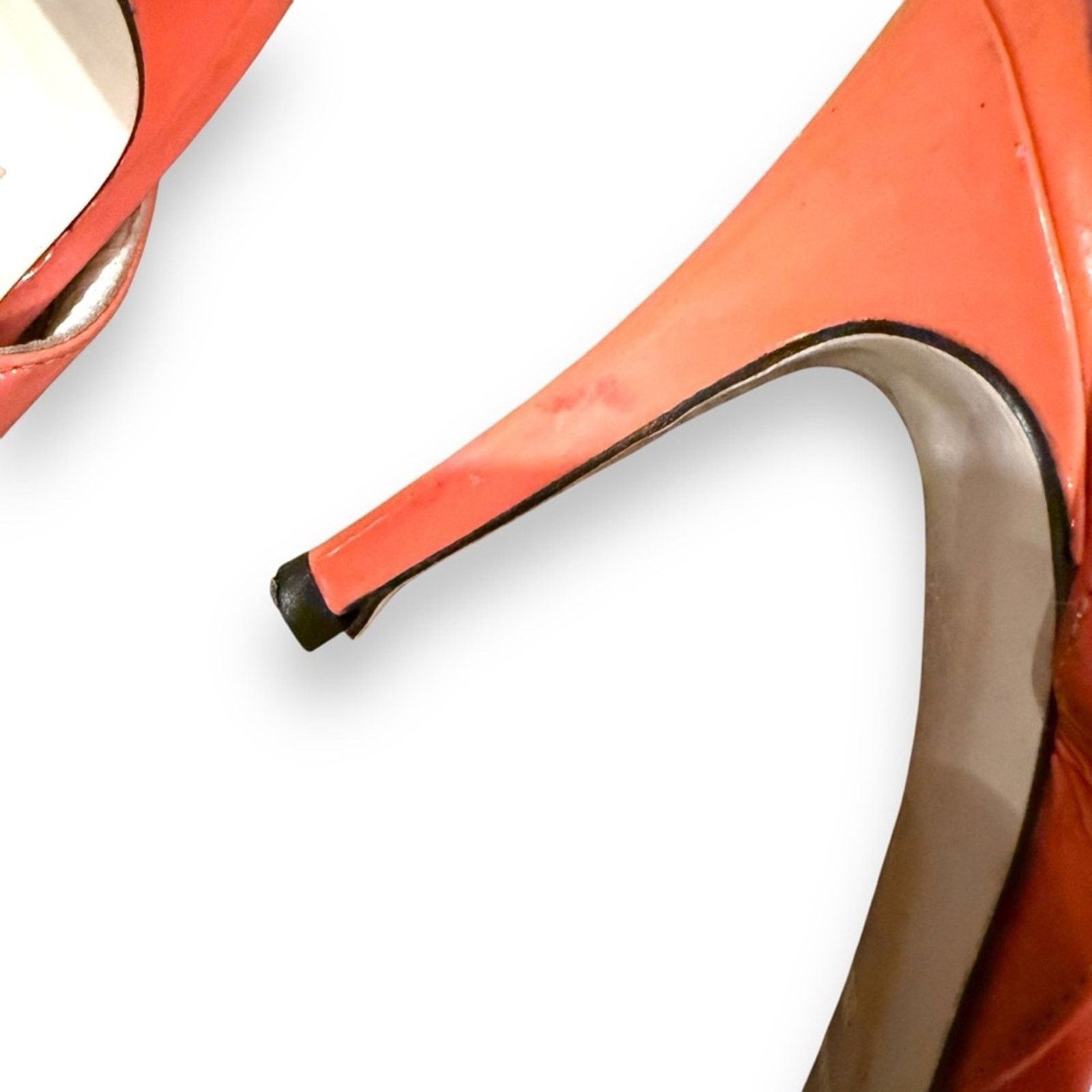 Dolce & Gabbana Dolce & Gabbana Y2K Vernice Leather Coral Pink Beaded Heels Size US 8.5 / IT 38.5 - 7 Thumbnail