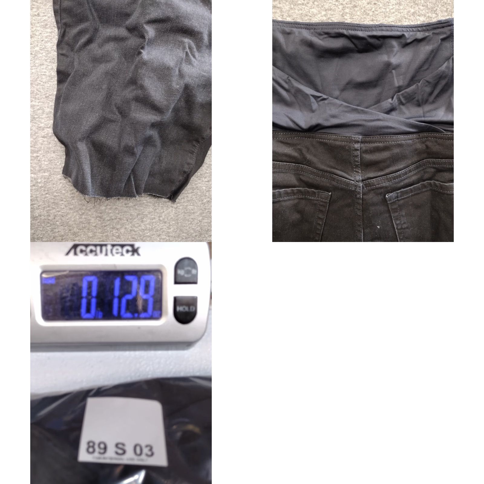 Denime Isabel Maternity Shorts Black Denim Crossover Panel Bermuda Size 16 Size 38" / US 16 / IT 52 - 8 Thumbnail