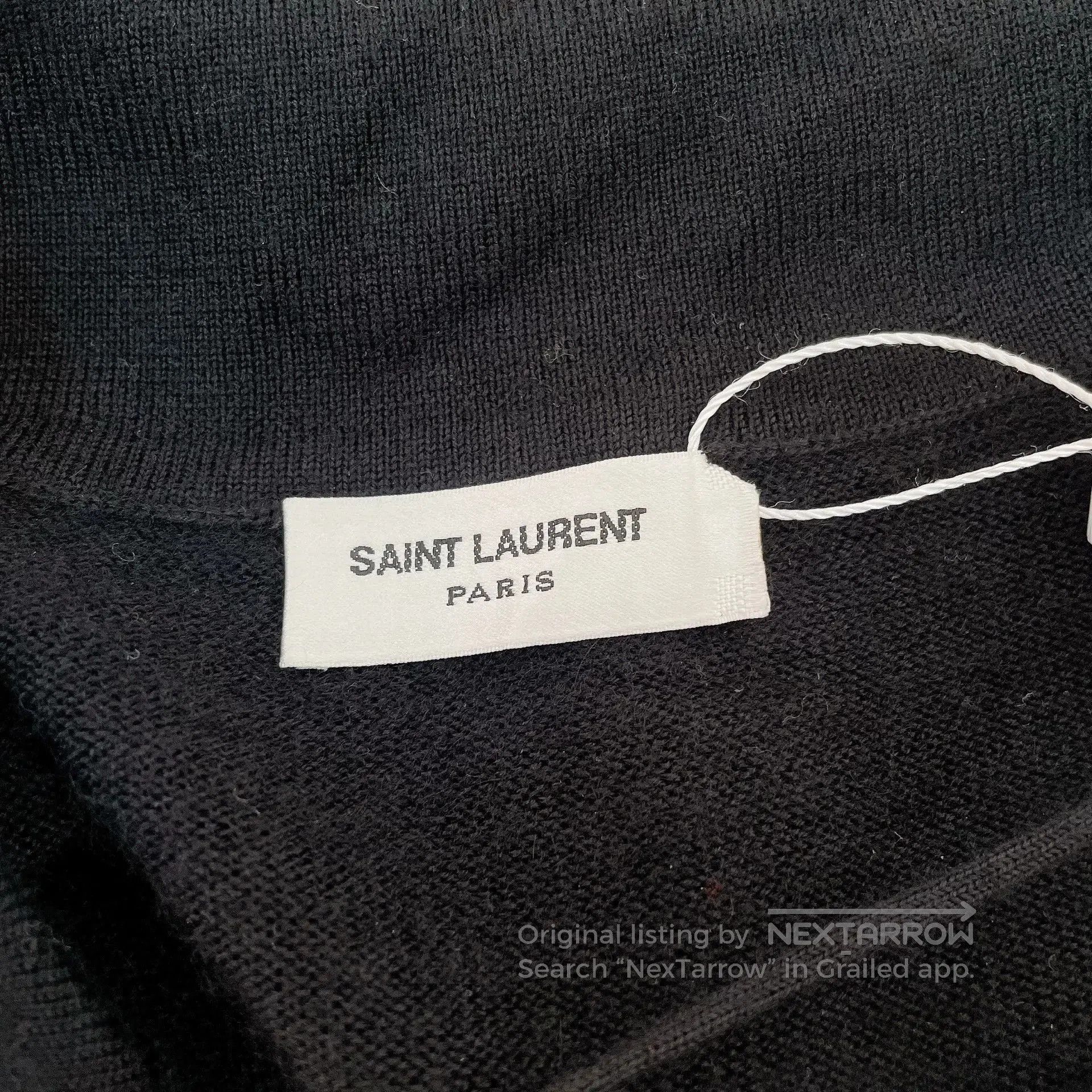 Saint Laurent Paris Saint Laurent Black Cashmere Lace-Up Top. Size M / US 6-8 / IT 42-44 - 5 Thumbnail