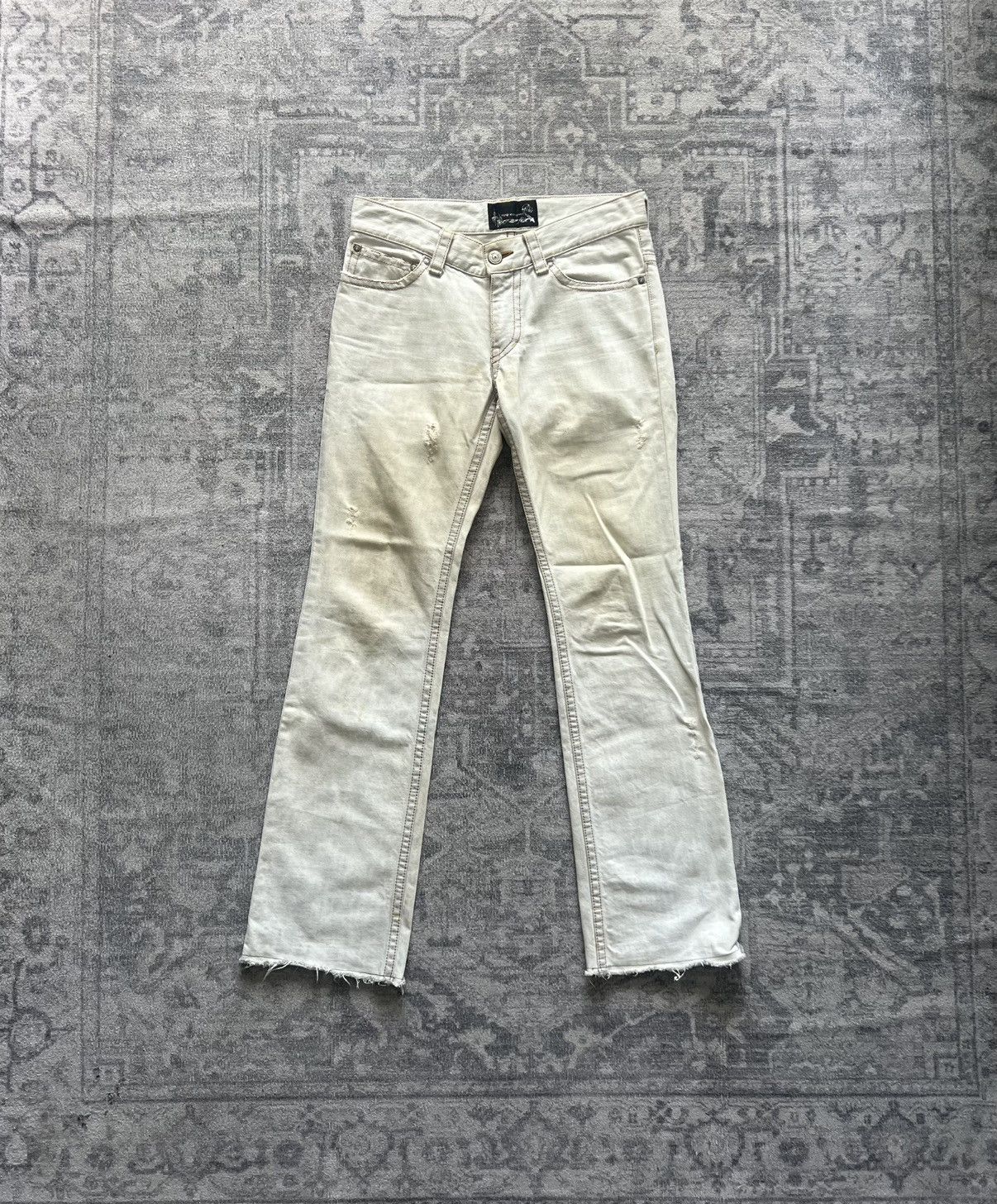 Other Kyoji Maruyama “Damaged Cut-off flared Denim” Size US 32 / EU 48 - 1 Thumbnail