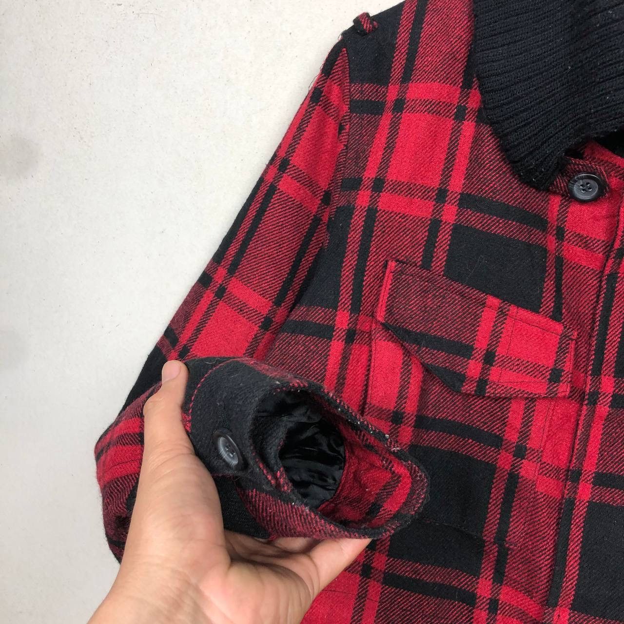 Japanese Brand Made in Heaven Plaid Tartan Wool Cruiser Jacket Punk Goth Size US M / EU 48-50 / 2 - 5 Thumbnail