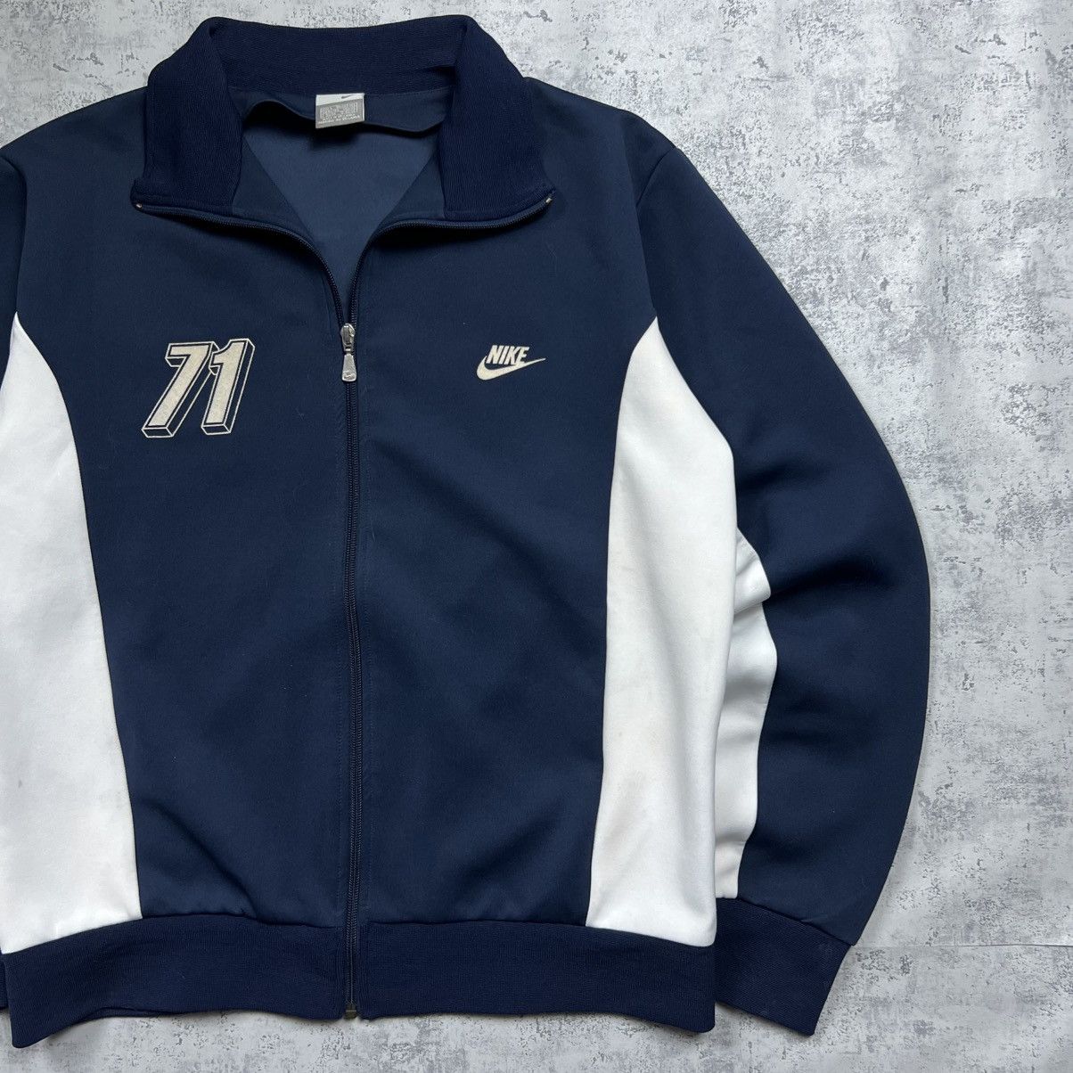 Nike 90s NIKE ATHLETIC VINTAGE Y2K ZIP UP TRACK RETRO JACKET Size US L / EU 52-54 / 3 - 4 Thumbnail