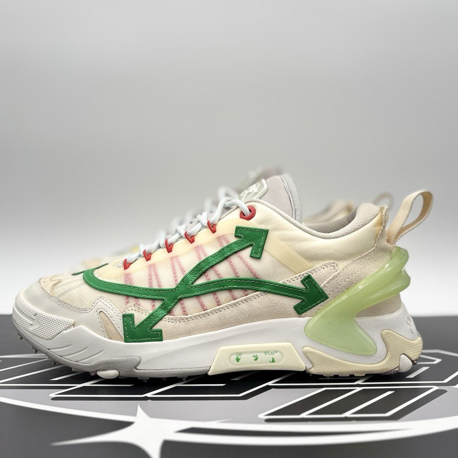 Off-White Off-White ODSY-2000 ' White, Green ' | SUPER CLEAN! Size US 12 / EU 45 - 1 Thumbnail